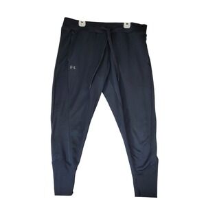 Under Armour ColdGear Black Jogger Sweatpants Mens Small Loose Fit Fleece Lining